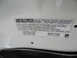 2007 LEXUS IS250 WHITE AWD AT 2.5 Z19612